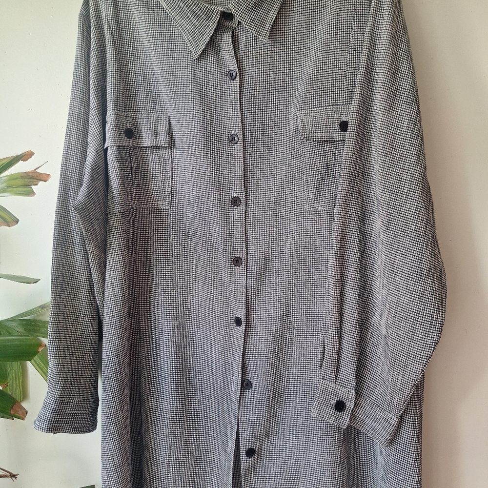 Plus size small check ladies tunic, 32W